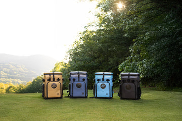 Four JustinCASE Convertible Backpack coolers of different colors image