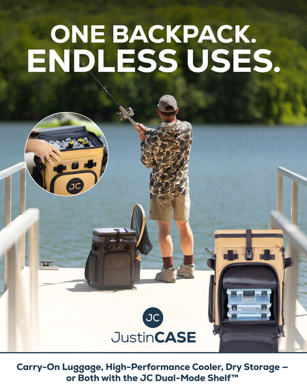 JustinCASE: The Only Convertible Backpack Midnight Mood / Dark Gray & Black