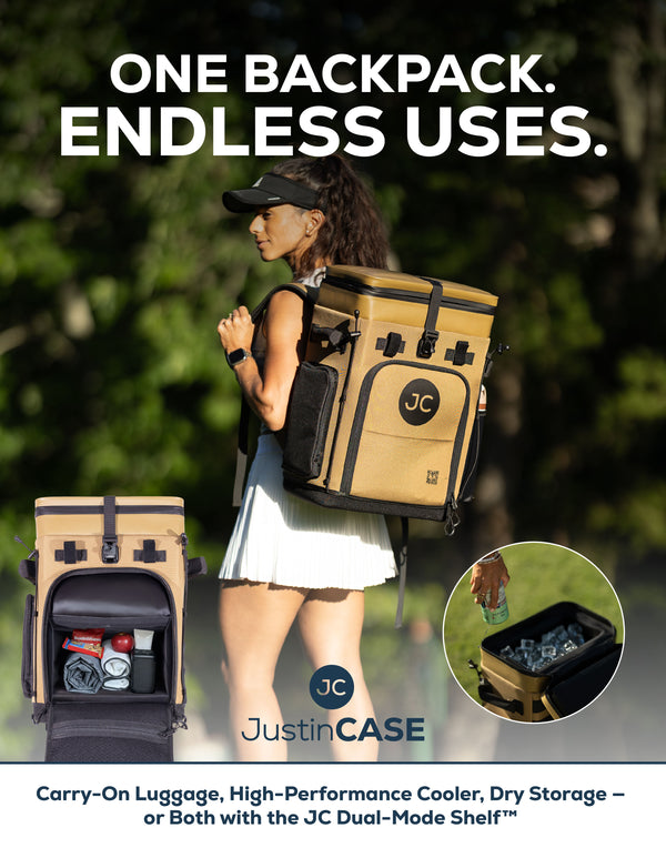 JustinCASE: The Only Convertible Backpack Sandstorm / Tan & Black